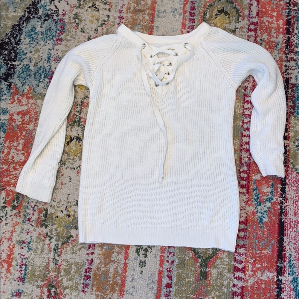 White sweater size small